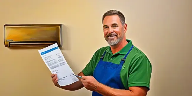 Appliance Install And Repair professional holding an estimate