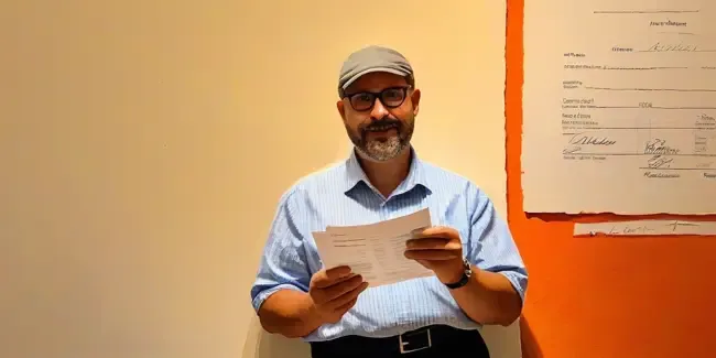 Architects professional holding a work order