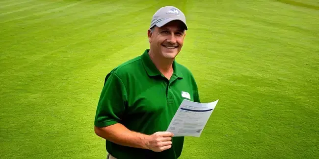 Artificial Turf Installation professional holding a work order