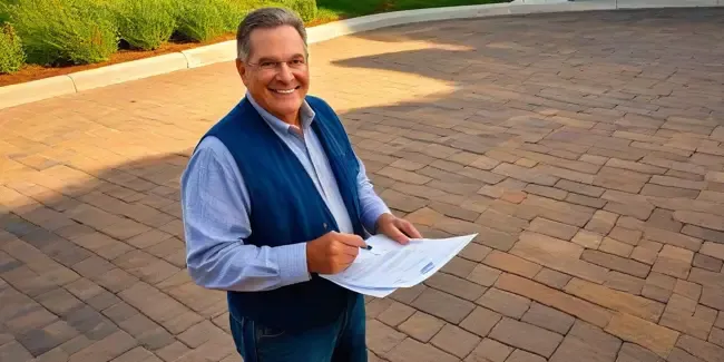 Asphalt Pavers professional holding an estimate