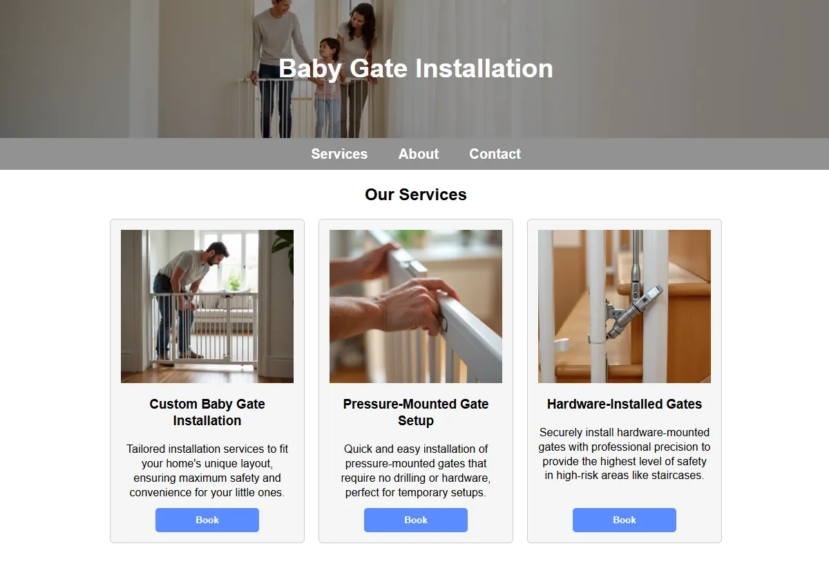 Baby Gate Installation professional working at a laptop
