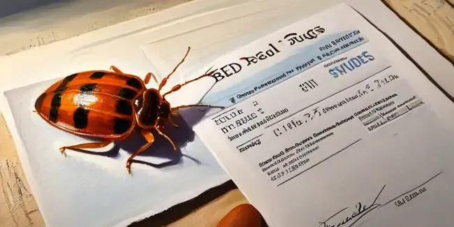 Bed Bugs professional holding an estimate