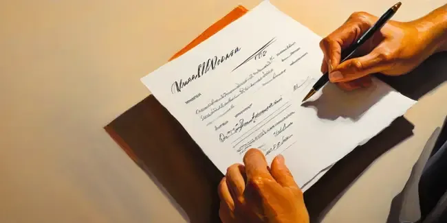Calligraphers professional holding an estimate