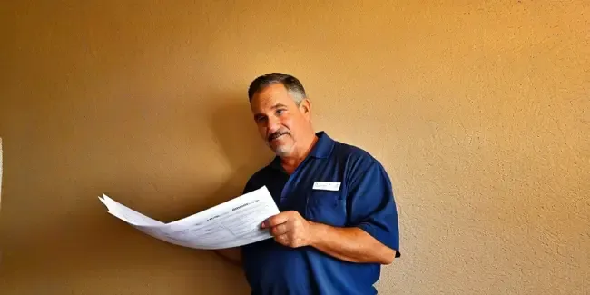 Carpet Repair holding an work order