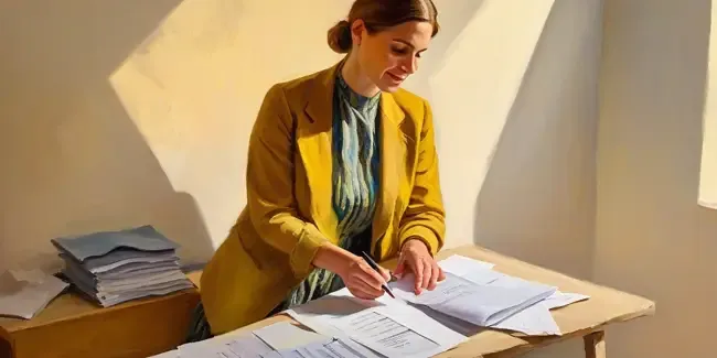 Clothing Designers professional holding a work order