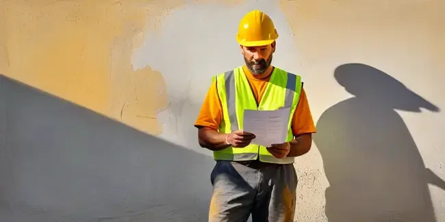 Concrete Contractors professional holding an estimate