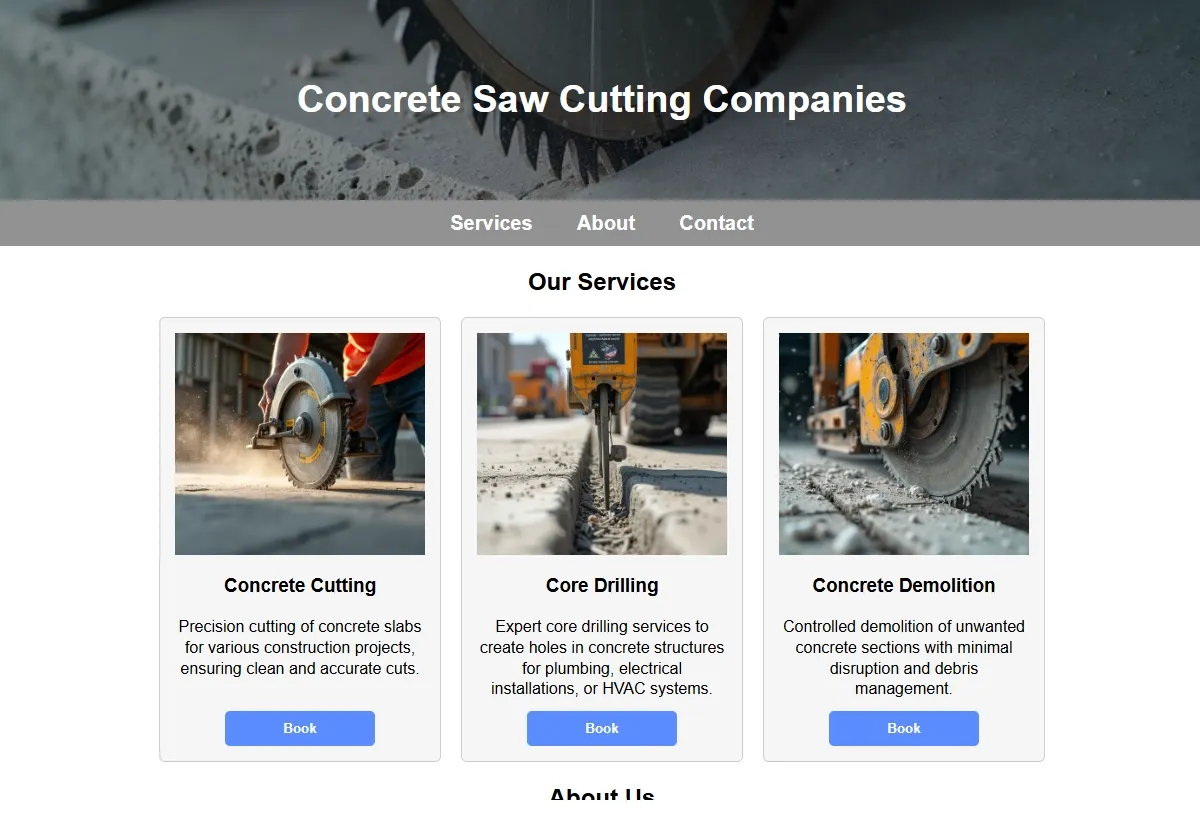 Concrete Saw Cutting Companies looking at a laptop