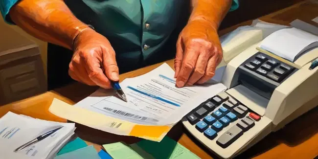 Copier Repair professional holding a work order