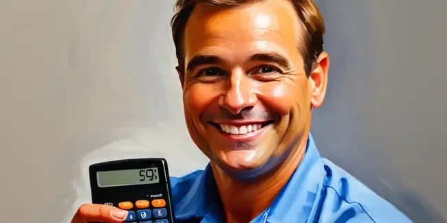 Cpr Training holding a basic calculator
