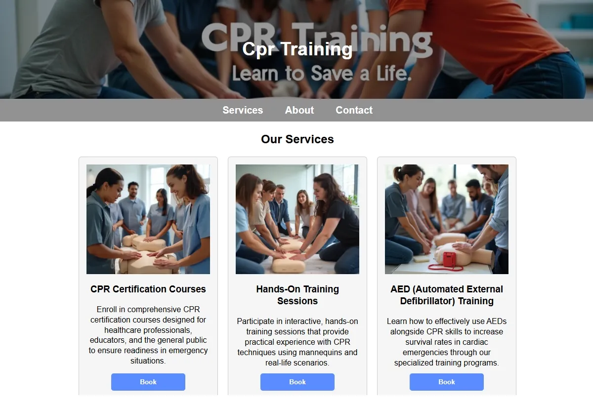 Cpr Training looking at a laptop
