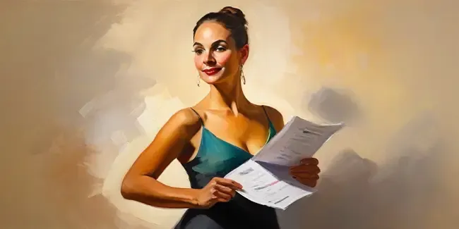 Dance Entertainment professional holding an estimate