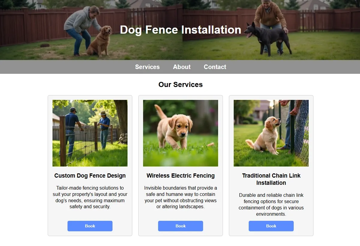 Dog Fence Installation professional working at a laptop