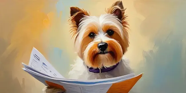 Dog Grooming holding an estimate