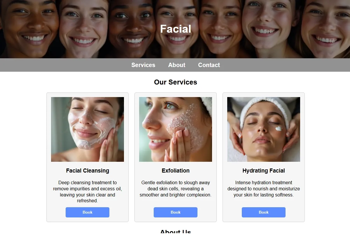 Facial professional working at a laptop