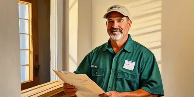 Finish Carpentry professional holding an estimate