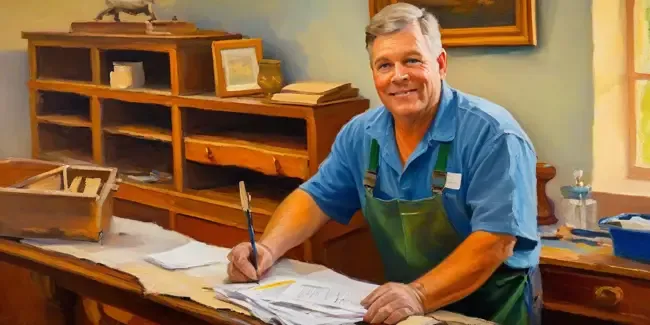 Furniture Repair holding an estimate