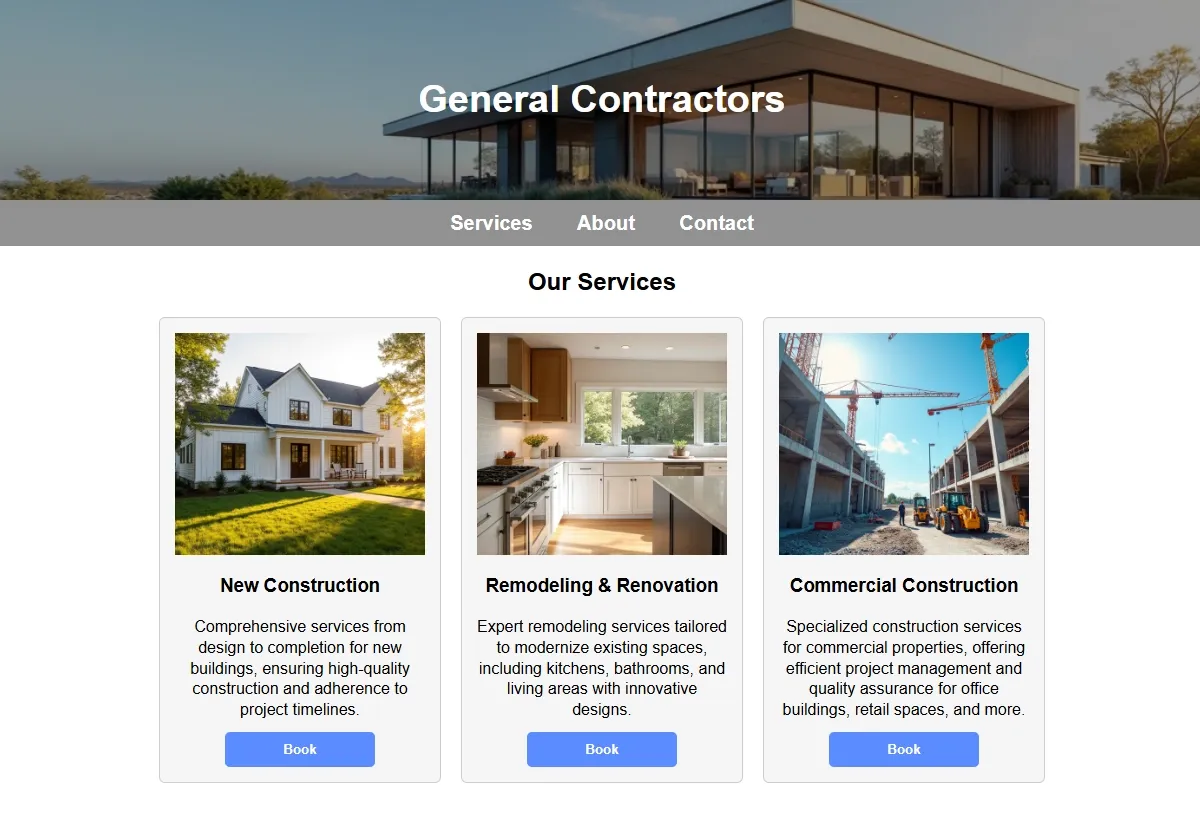 General Contractors professional working at a laptop