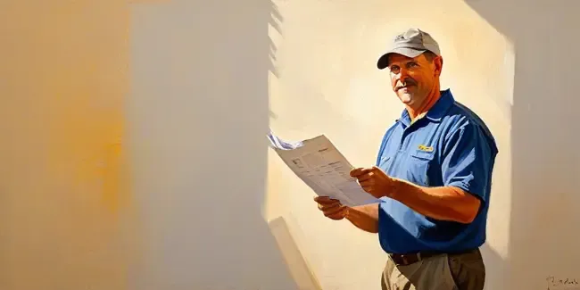 General Contractors professional holding a work order