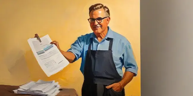 Generators professional holding a work order