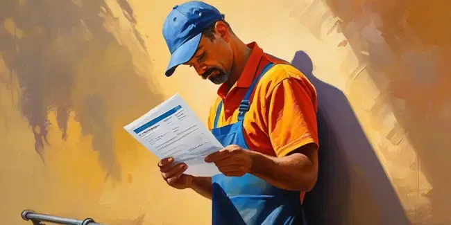Gutter Cleaners holding an work order