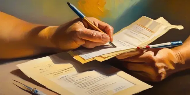 Handmade Crafts professional holding a work order