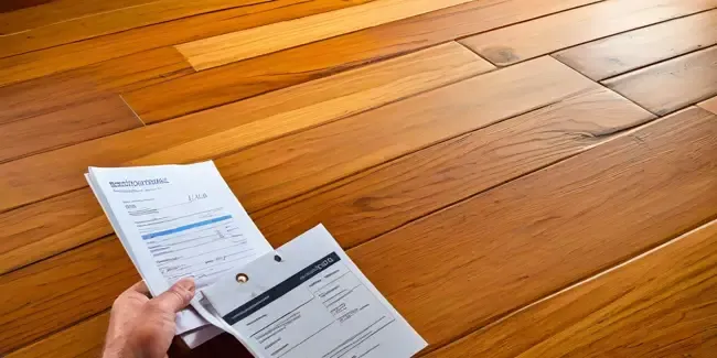 Hardwood Floor Refinishing holding an work order