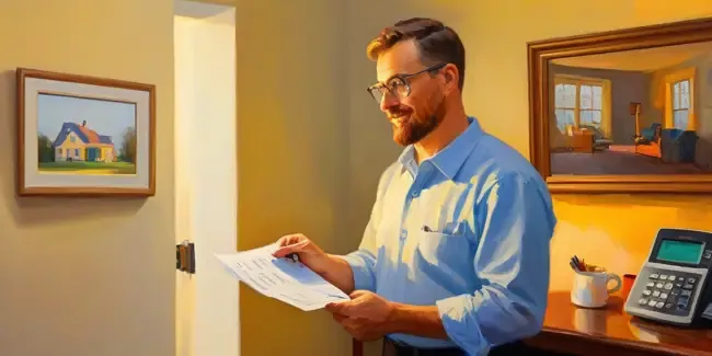 Home Automation holding an invoice