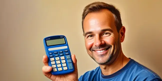 Home Automation holding a basic calculator