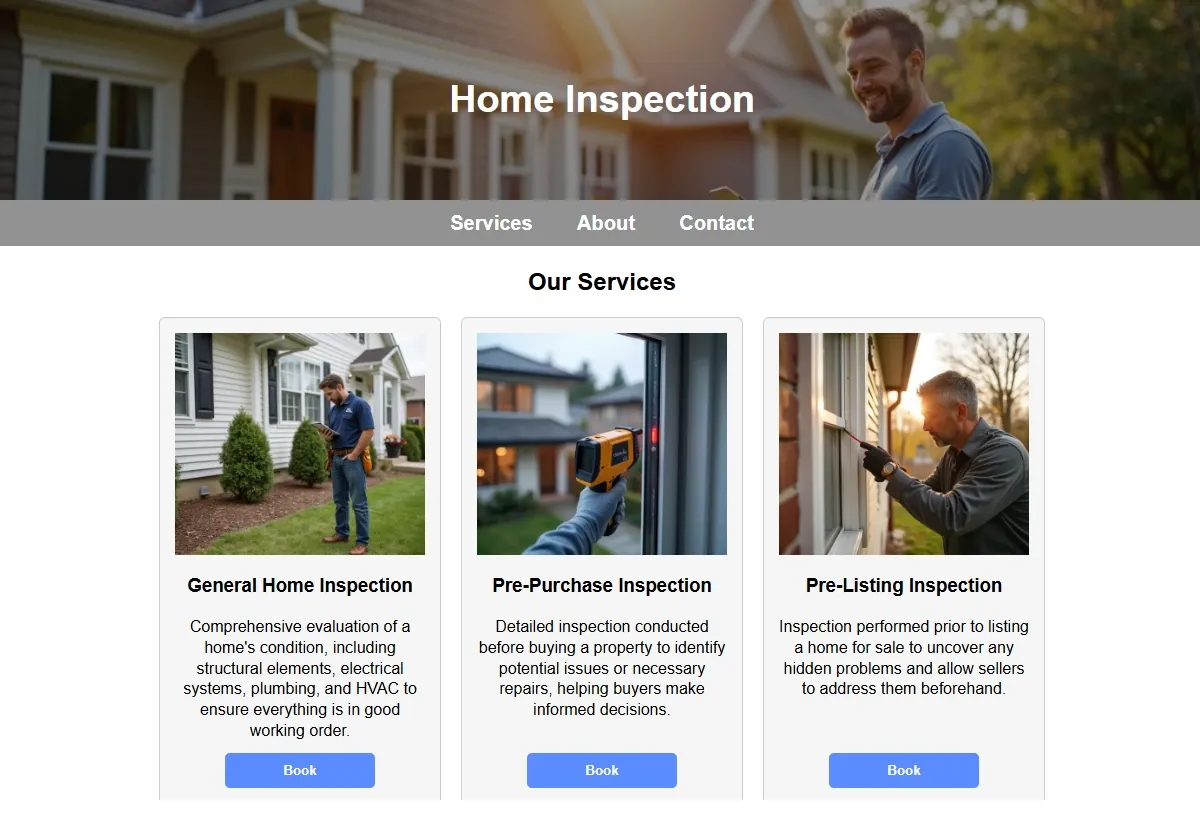 Home Inspection professional working at a laptop