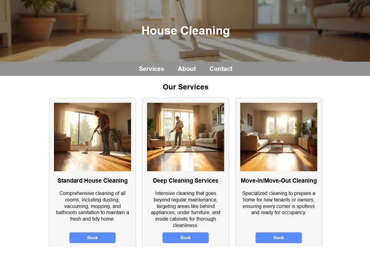 House Cleaning professional working at a laptop