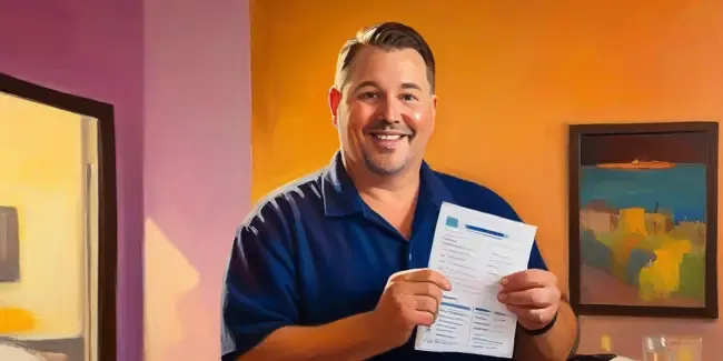 Karaoke Rental professional holding an estimate