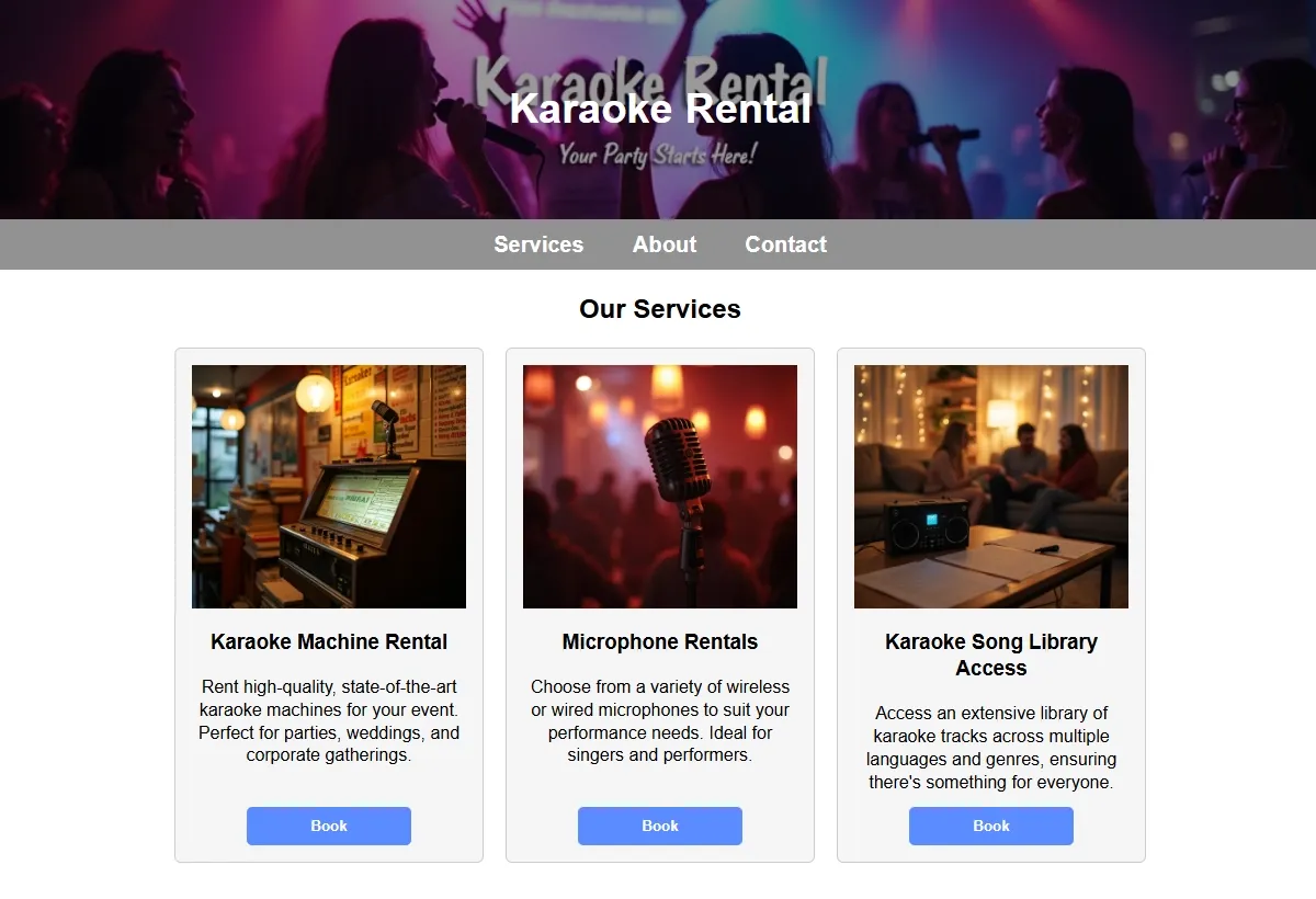 Karaoke Rental professional working at a laptop