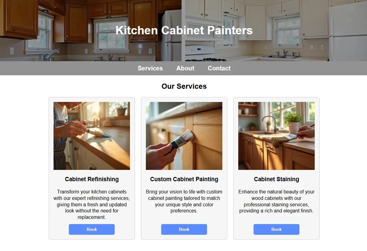 Kitchen Cabinet Painters professional working at a laptop
