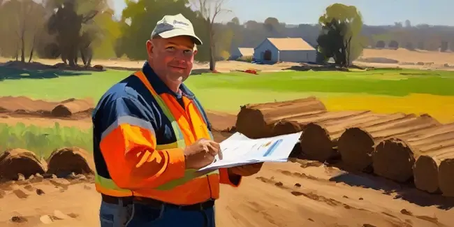 Landscape Grading Contractors professional holding an estimate