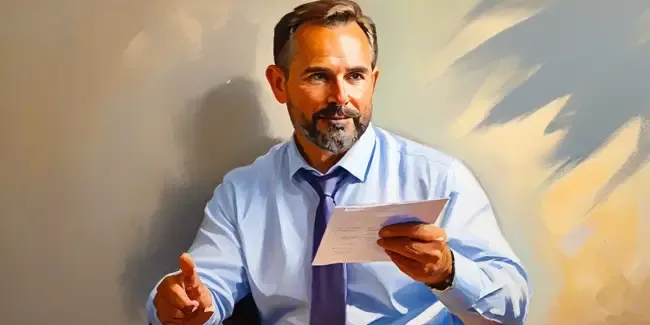Life Coach professional holding a work order