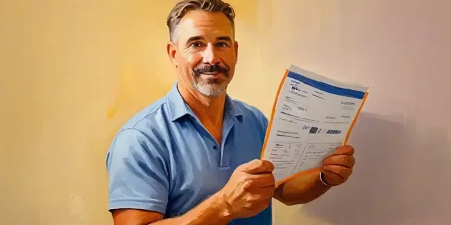 Long Distance Movers professional holding an estimate