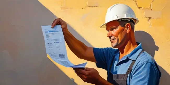 Masonry Contractors professional holding an estimate