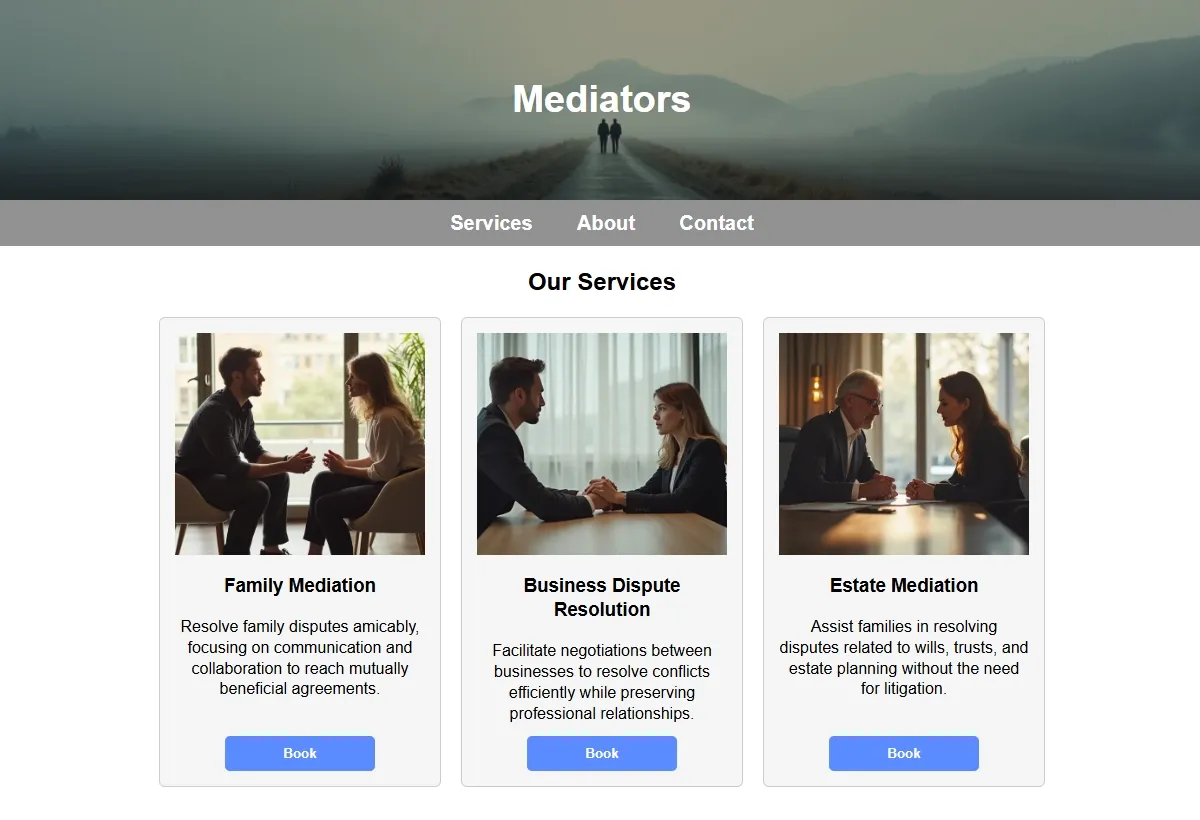 Mediators professional working at a laptop