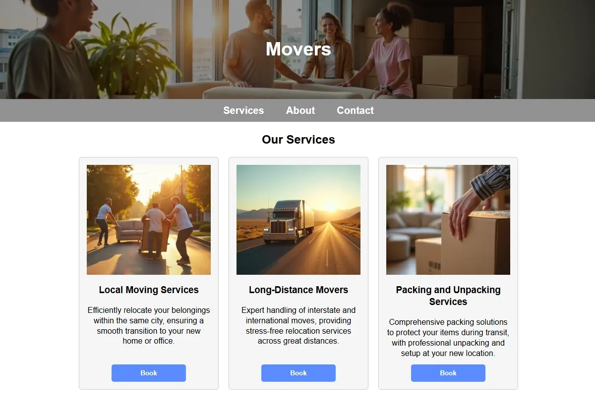 Movers professional working at a laptop