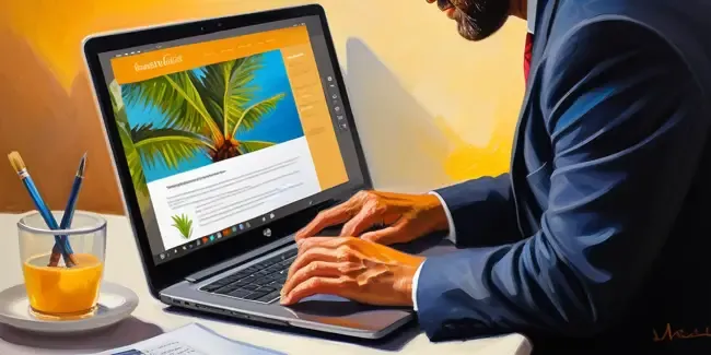 Palm Readers professional working at a laptop