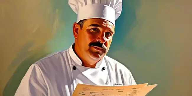 Personal Chefs holding an work order