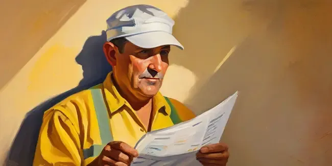 Pest Inspection professional holding an estimate