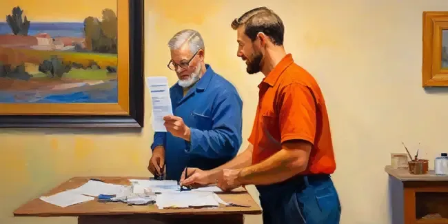 Phone Repair professional holding an estimate
