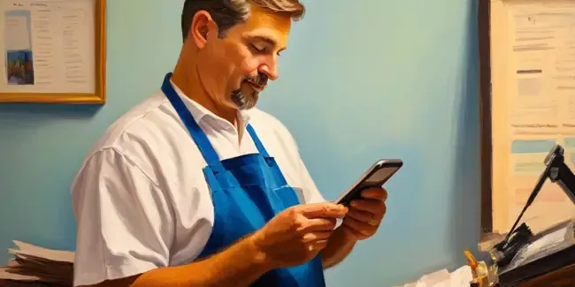 Phone Repair professional holding a work order