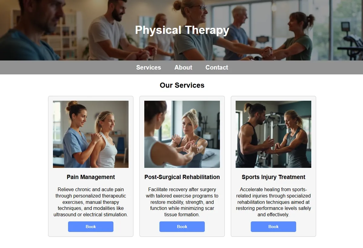Physical Therapy looking at a laptop