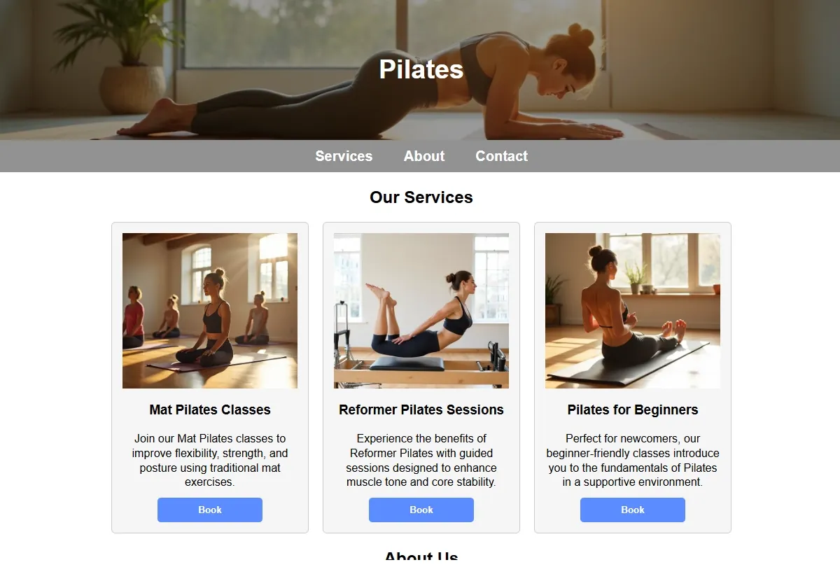 Pilates professional working at a laptop