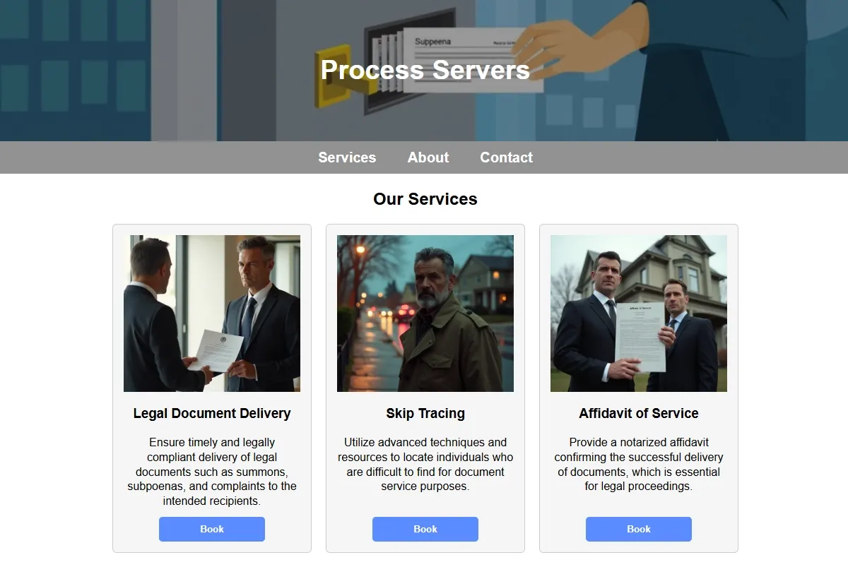 Process Servers professional working at a laptop
