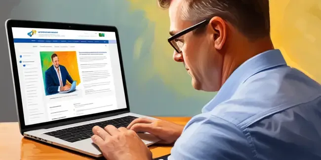 Project Management Services professional working at a laptop