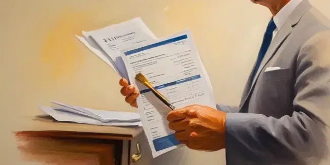 Property Management professional holding a work order