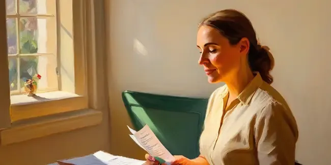 Sat Tutoring holding an invoice